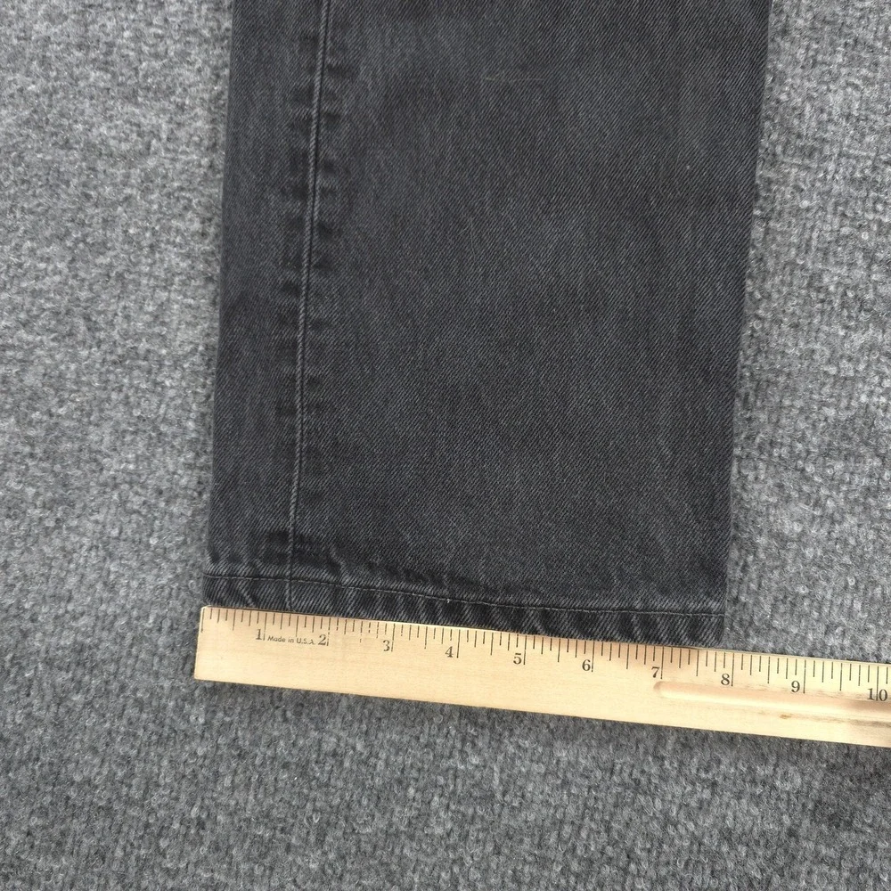 Vintage Levis 501 Jeans Mens 32x34 Black Denim Button Fly Red Tab Work USA Y2K